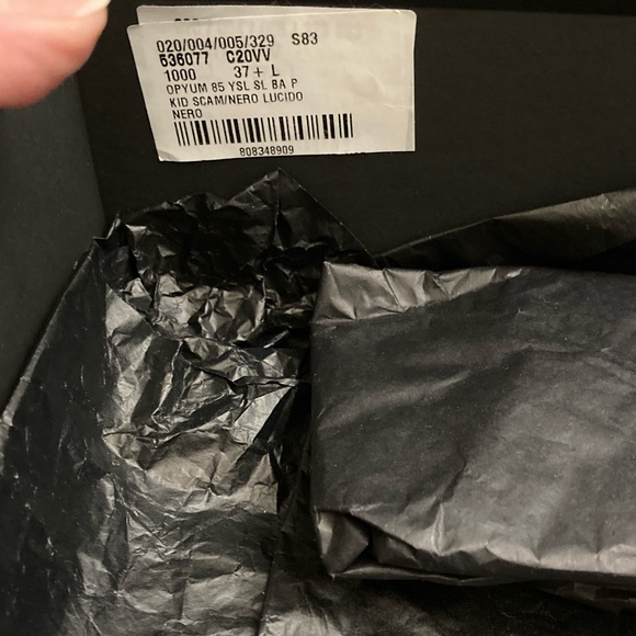 SAINT LAURENT Suede Opyum Monogramme Ankle Strap Pumps 85mm USED SZ 37.5 - Picture 6 of 16